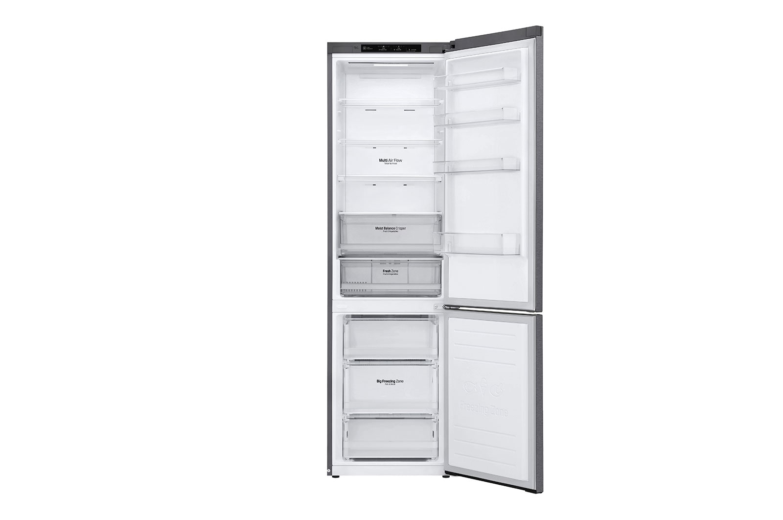 LG Frigorifero Combinato Classe energetica D Maniglie integrate Display interno LED, GBB62PZGFN