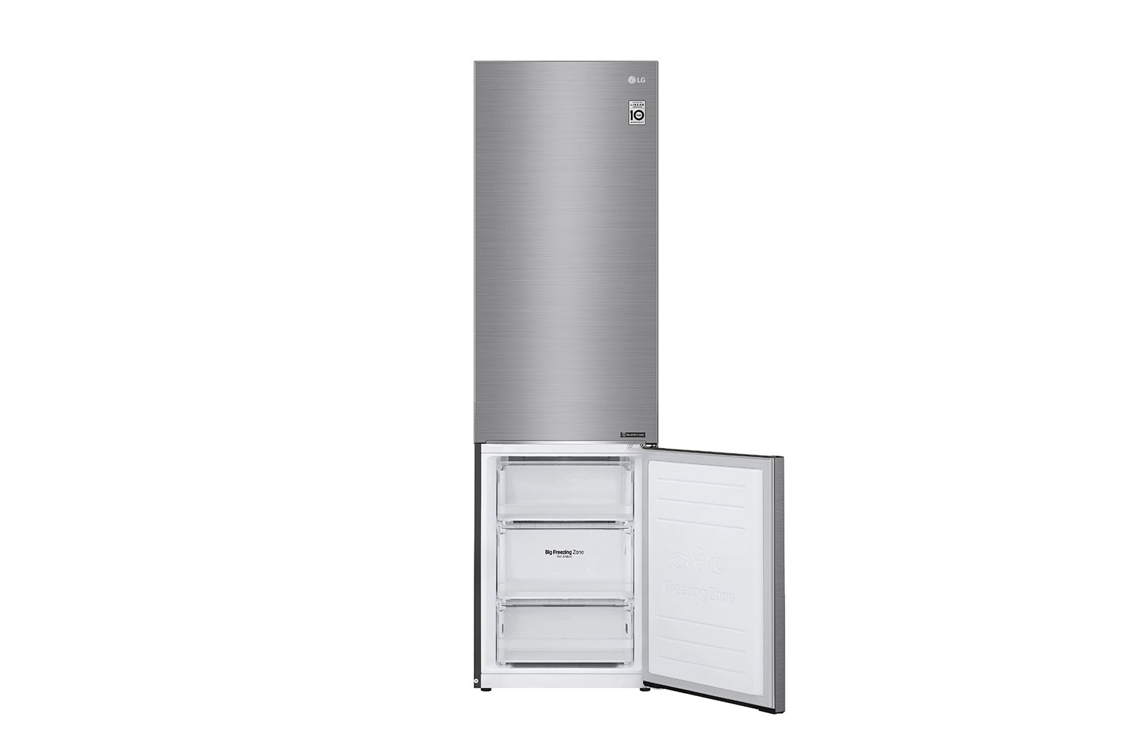 LG Frigorifero Combinato Classe energetica D Maniglie integrate Display interno LED, GBB62PZGFN