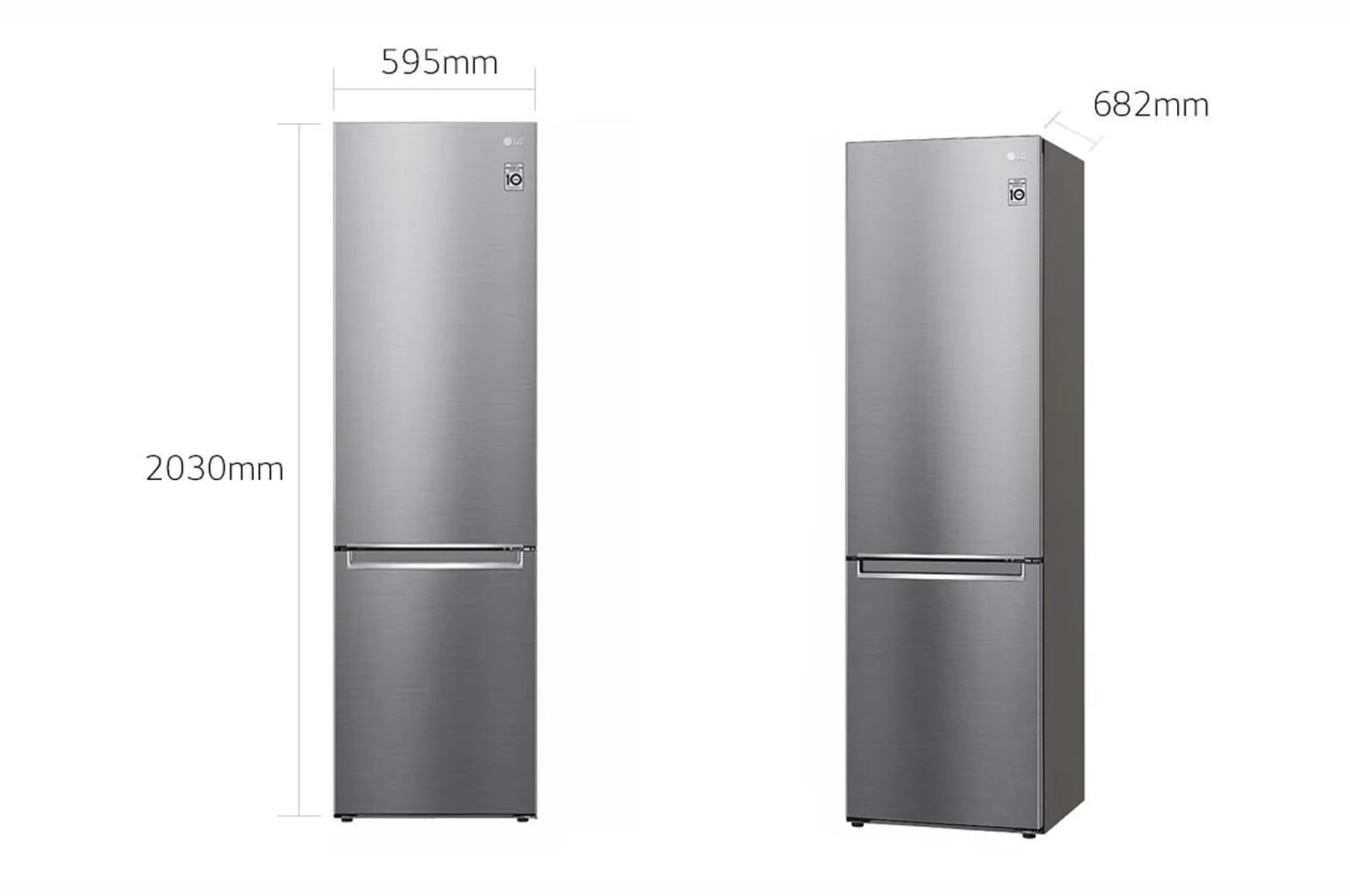 LG Frigorifero combinato | Classe D, 384L | Wine Rack, Door & Linear Cooling, Fresh Converter, No frost | Inox, GBB62PZGGN