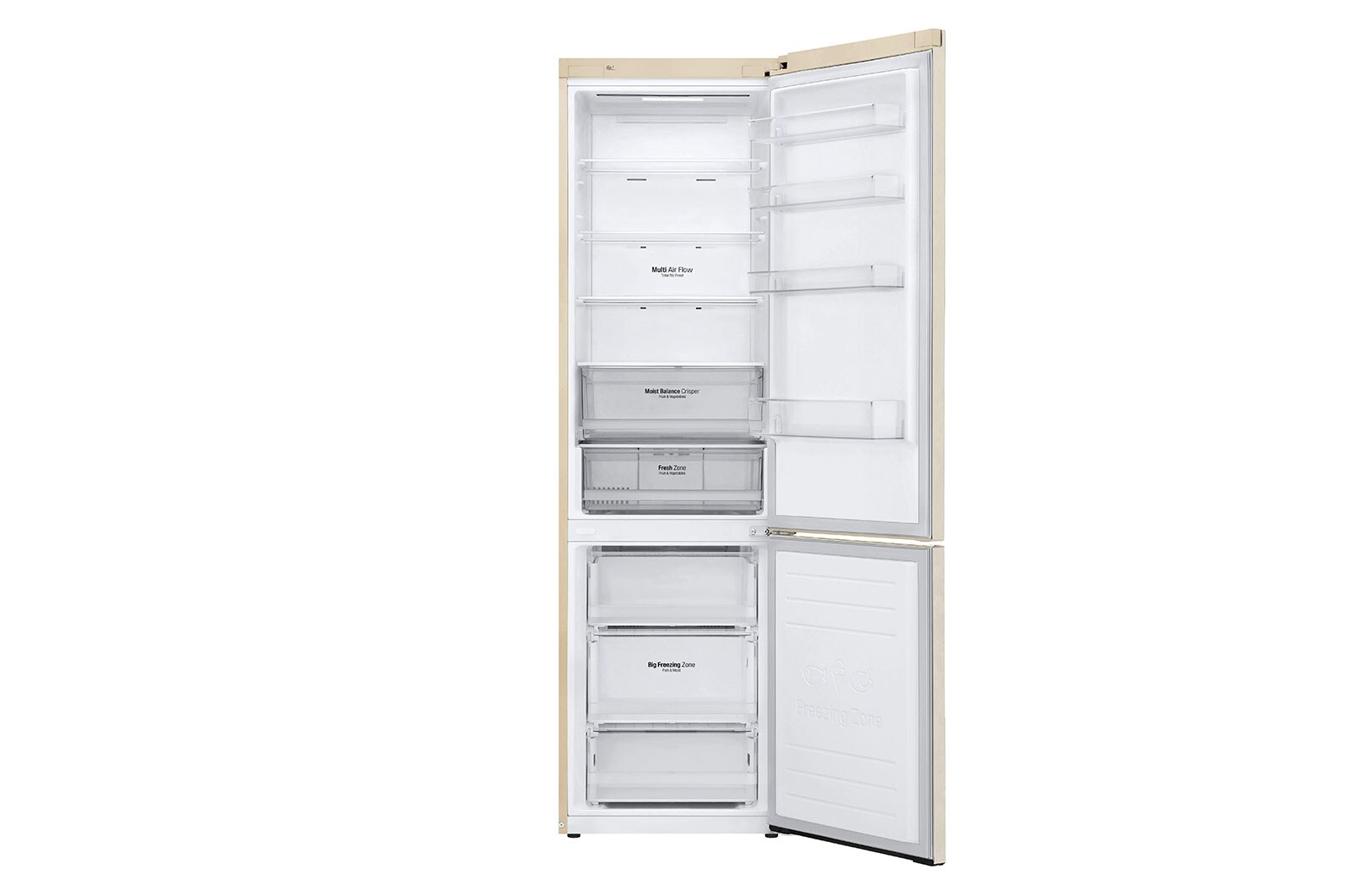 LG Frigorifero Smart Combinato Classe energetica E Maniglie integrate Display esterno LED, GBB62SEHMN