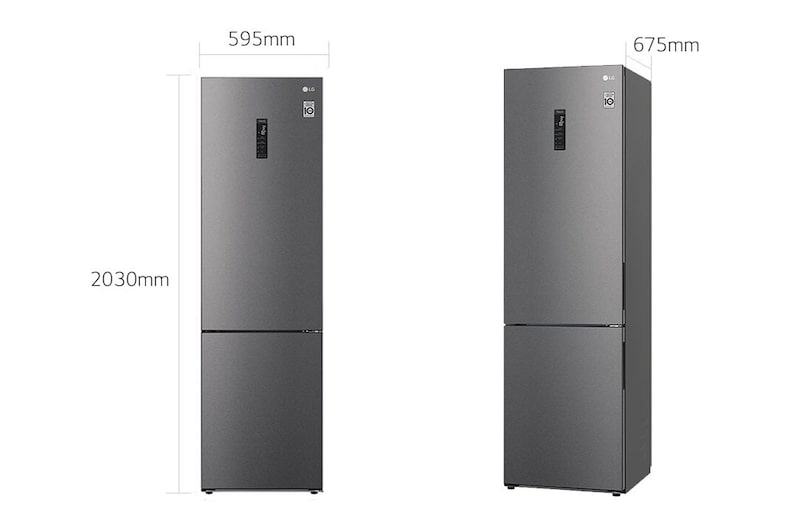 LG Frigorifero combinato | Classe C, 384L | Wi-Fi, Door & Linear Cooling, Fresh Converter, No frost | Grafite, GBP62DSXCC