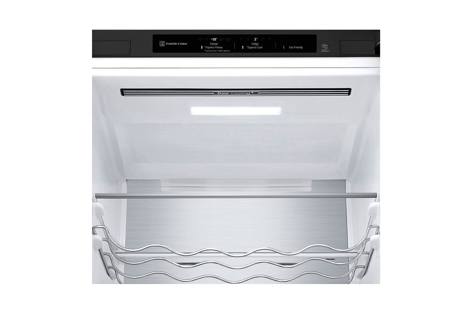 LG Frigorifero combinato | Classe B, 384L | Wine Rack, Door&Linear Cooling, Fresh Balancer&Converter, No Frost | Nero, GBB72MCVBN