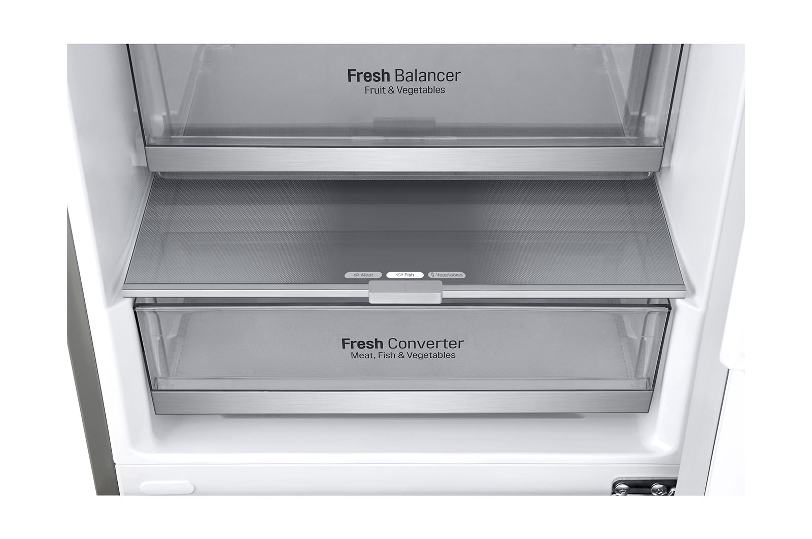 LG Frigorifero Smart Combinato Classe energetica D Maniglie integrate Display esterno LED, GBB72NSDFN