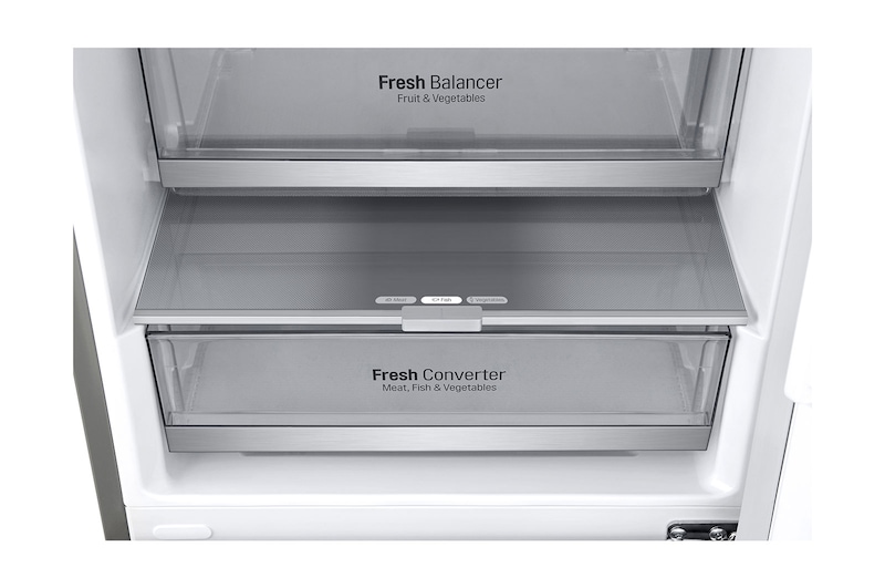 LG Frigorifero Smart Combinato Classe energetica D Maniglie integrate Display esterno LED, GBB72NSDFN