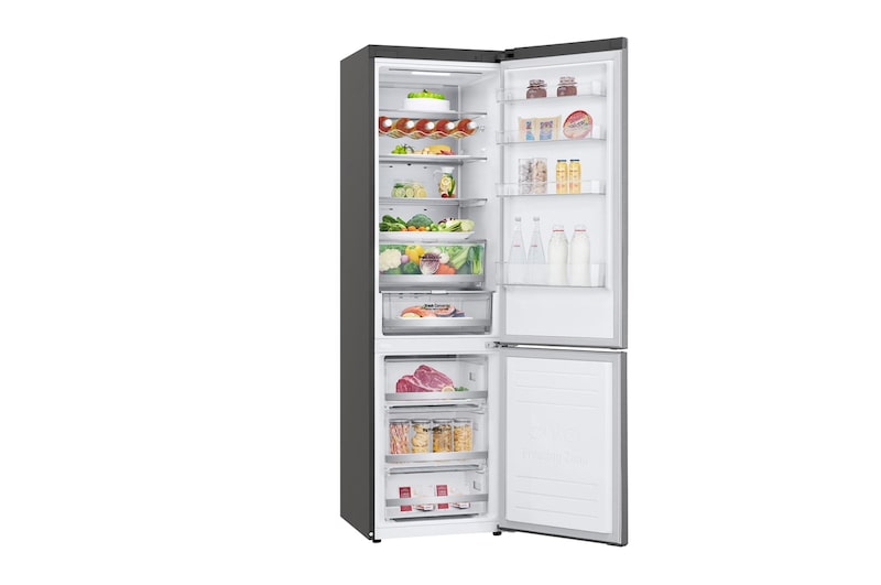 LG Frigorifero combinato | Classe D, 384L | Wi-Fi, Wine Rack, Door & Linear Cooling, Fresh Balancer & Converter, No frost | Inox, GBB72PZUGN