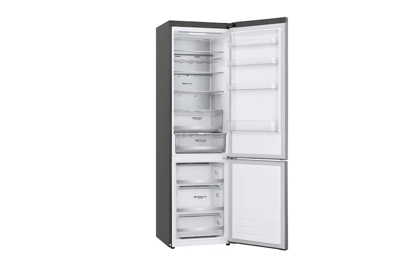 LG Frigorifero combinato | Classe D, 384L | Wi-Fi, Wine Rack, Door & Linear Cooling, Fresh Balancer & Converter, No frost | Inox, GBB72PZUGN