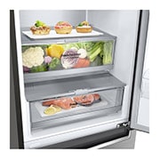 LG Frigorifero combinato | Classe D, 384L | Wi-Fi, Wine Rack, Door & Linear Cooling, Fresh Balancer & Converter, No frost | Inox, GBB72PZUGN