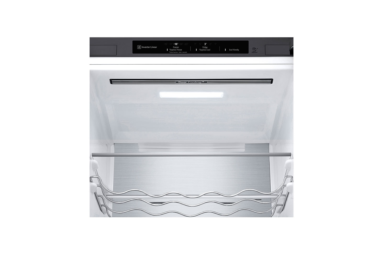 LG Frigorifero combinato | Classe C, 384L | Wine Rack, Door & Linear Cooling, Fresh Balancer & Converter, No frost | Inox, GBB72PZVCN