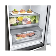 LG Frigorifero combinato | Classe D, 384L | Wine Rack, Door & Linear Cooling, Fresh Balancer & Converter, No frost | Inox, GBB72PZVGN