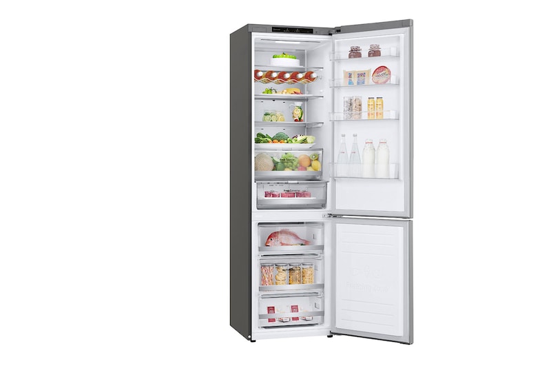 LG Frigorifero combinato | Classe D, 384L | Wine Rack, Door & Linear Cooling, Fresh Balancer & Converter, No frost | Saffiano, GBB72SAVGN