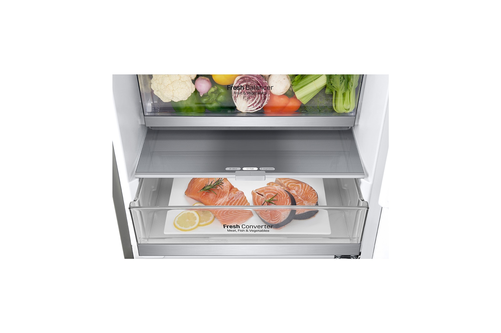 LG Frigorifero combinato | Classe B, 384L | Wi-Fi, Wine Rack, Fresh Balancer & Converter, Centum System garantito 20 anni | Inox, GBB92STABP