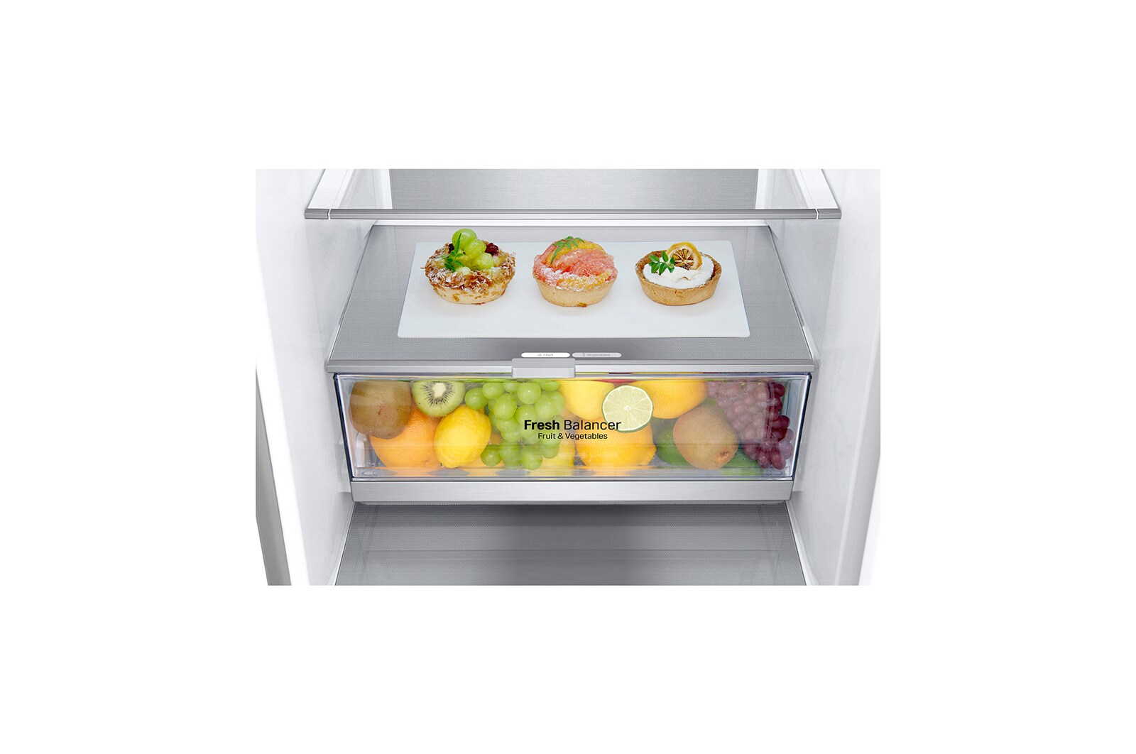 LG Frigorifero combinato | Classe B, 384L | Wi-Fi, Wine Rack, Fresh Balancer & Converter, Centum System garantito 20 anni | Inox, GBB92STABP