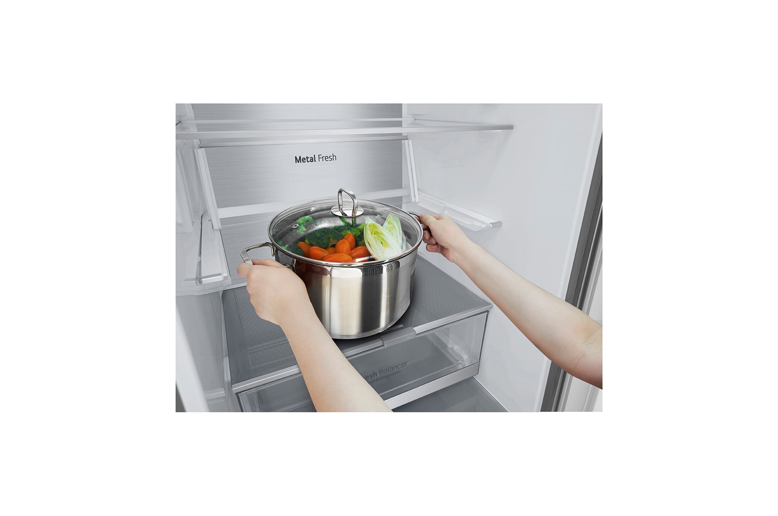 LG Frigorifero combinato | Classe B, 384L | Wi-Fi, Wine Rack, Fresh Balancer & Converter, Centum System garantito 20 anni | Inox, GBB92STABP