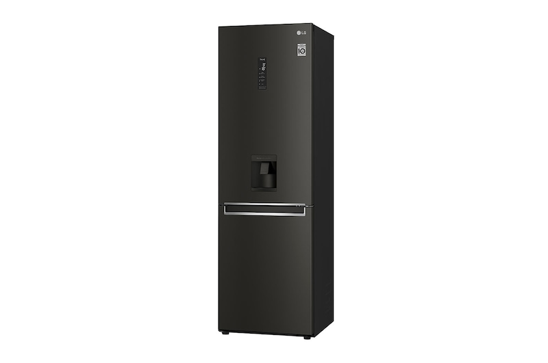LG Frigorifero combinato | Classe E, 340L | Wi-Fi, Dispenser acqua senza allaccio, Door & Linear Cooling, No frost | Nero, GBF61BLHMN