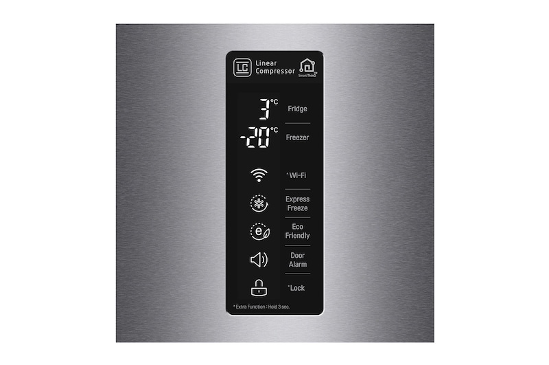 LG Frigorifero Combinato Maniglie integrate Display esterno LED, GBP20DSQFS