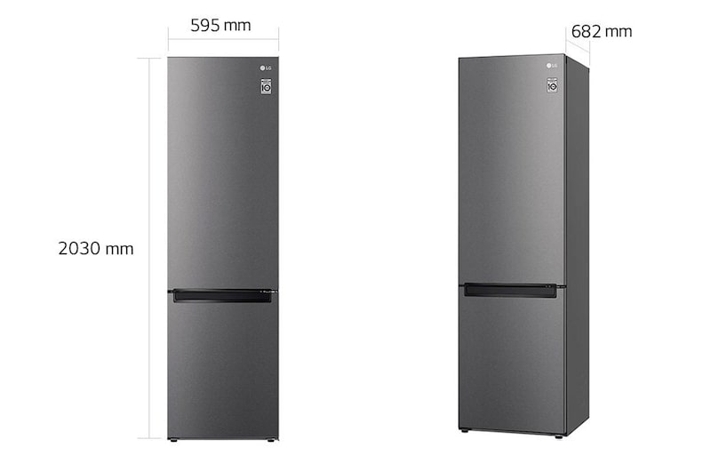 LG Frigorifero combinato | Classe D, 384L | Door & Linear Cooling, Fresh Converter, No frost | Grafite, GBP62DSSGR