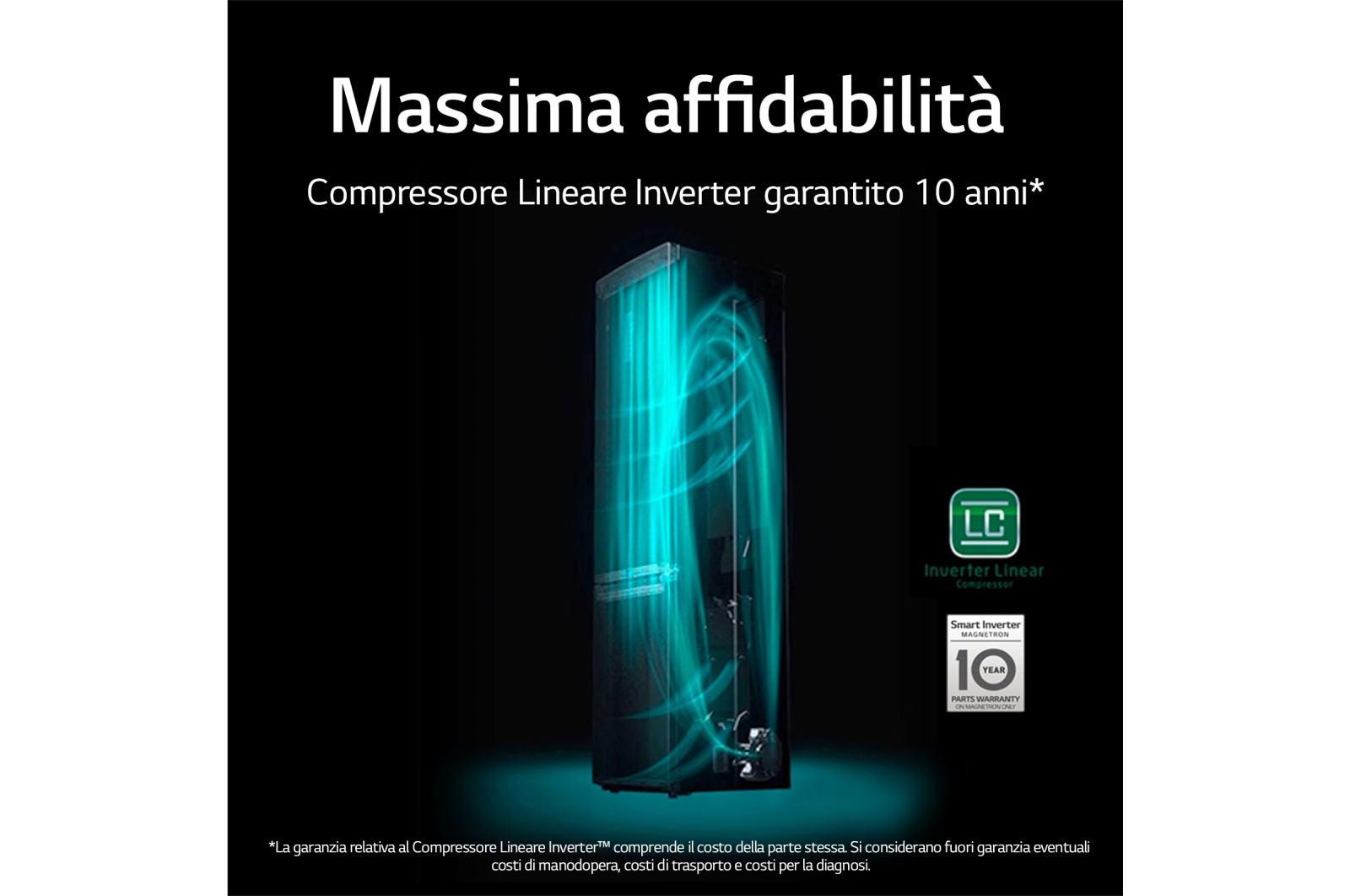 LG Frigorifero combinato | Classe B, 384L | Door & Linear Cooling, Fresh Converter, No frost | Inox, GBP62PZNBC