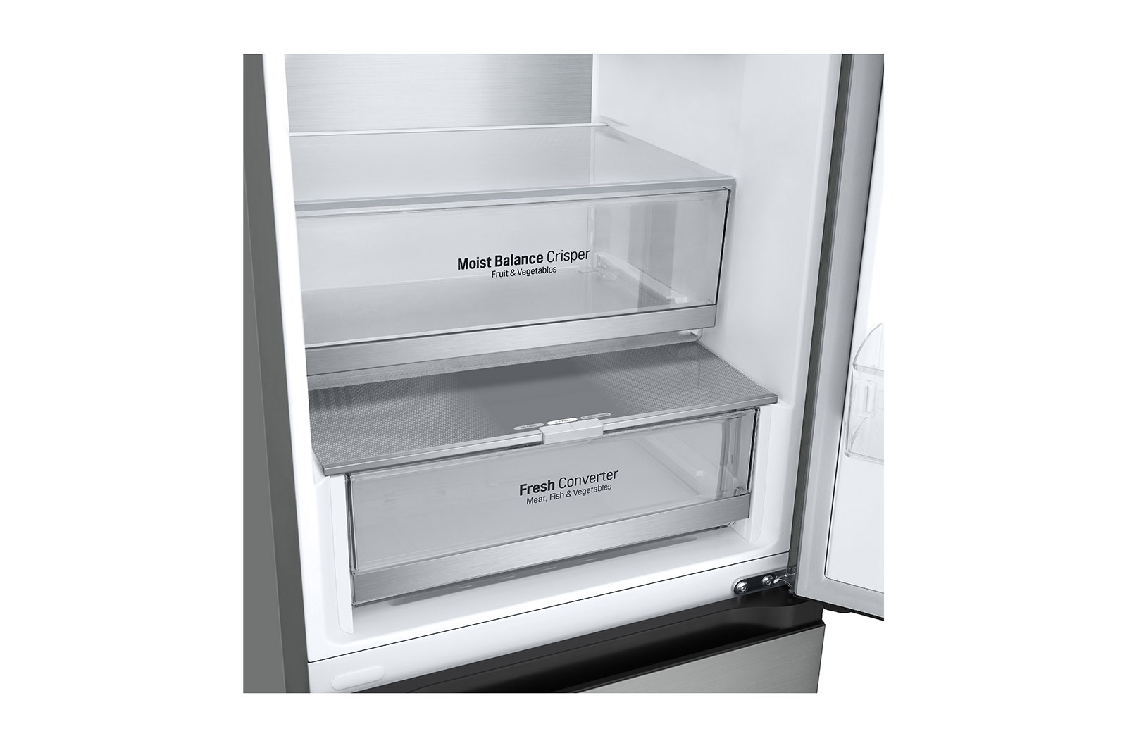 LG Frigorifero combinato | Classe D, 344L | Porte piatte, Metal Fresh, Door & Linear Cooling, Fresh Converter,Wine Rack | Argento, GBV5140DPY