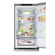 LG Frigorifero combinato | Classe D, 344L | Porte piatte, Metal Fresh, Door & Linear Cooling, Fresh Converter,Wine Rack | Argento, GBV5140DPY