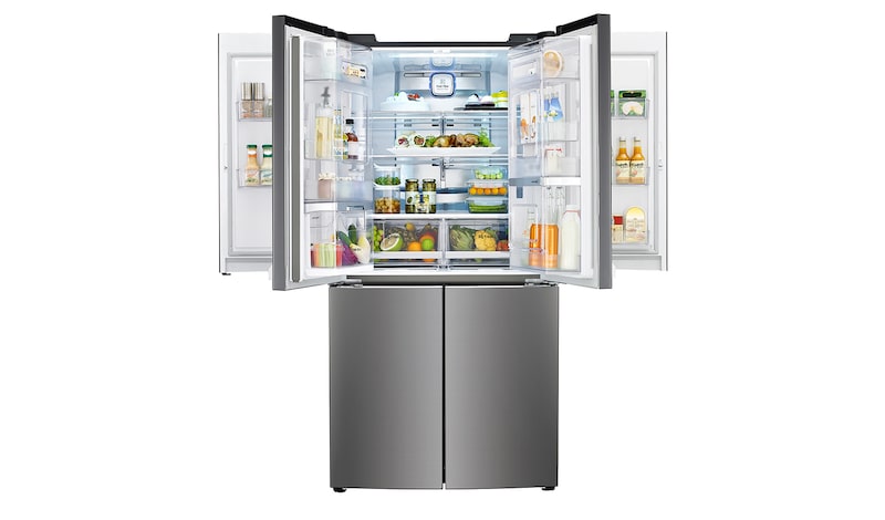 Vista frontale di LG Frigorifero Multidoor Centum System™ 6 porte Dual Door-in-Door™ GMD916SBHZ