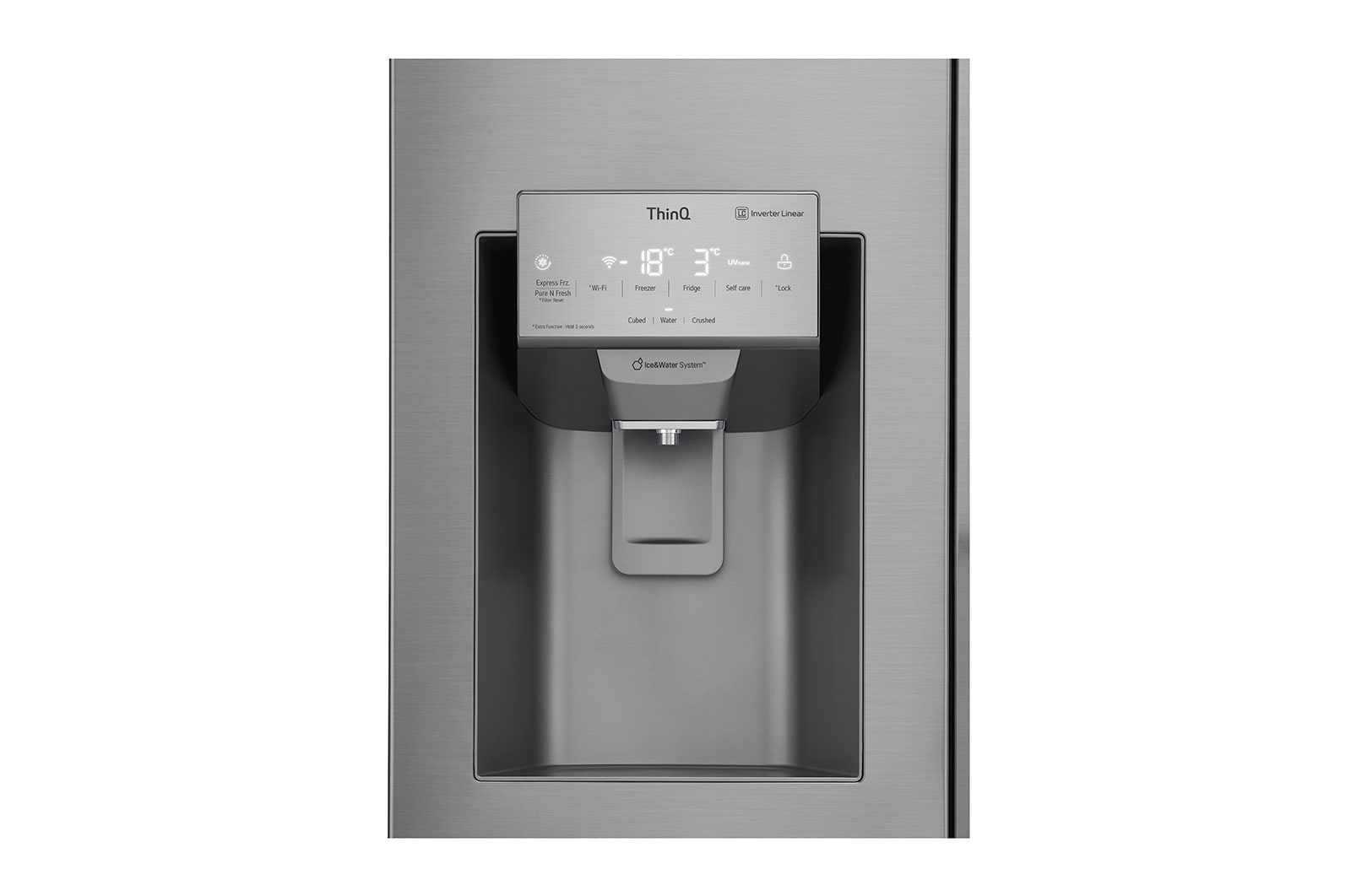 LG Frigorifero Multidoor Slim | Classe F, 506L | Wi-Fi, Dispenser con allaccio, UVnano, Door & Linear Cooling, No frost | Inox, GML844PZ6F