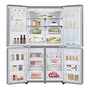 LG Frigorifero Multidoor | Classe E, 641L | Wi-Fi, Dispenser con allaccio, UVnano, Metal Fresh, No frost | Noble Steel, GML945NS9E