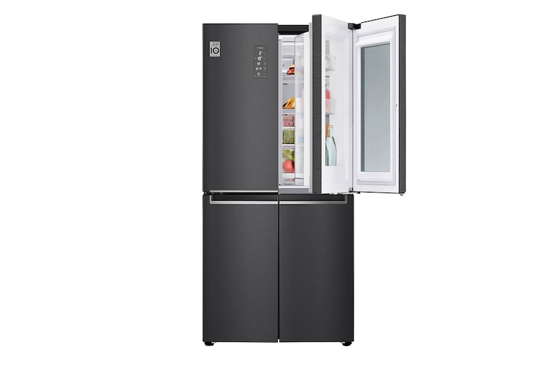 LG Frigorifero Multidoor Slim InstaView Door-in-Door | Classe E, 530L | Wi-Fi, Door & Linear Cooling, No frost | Nero, GMQ844MC5E