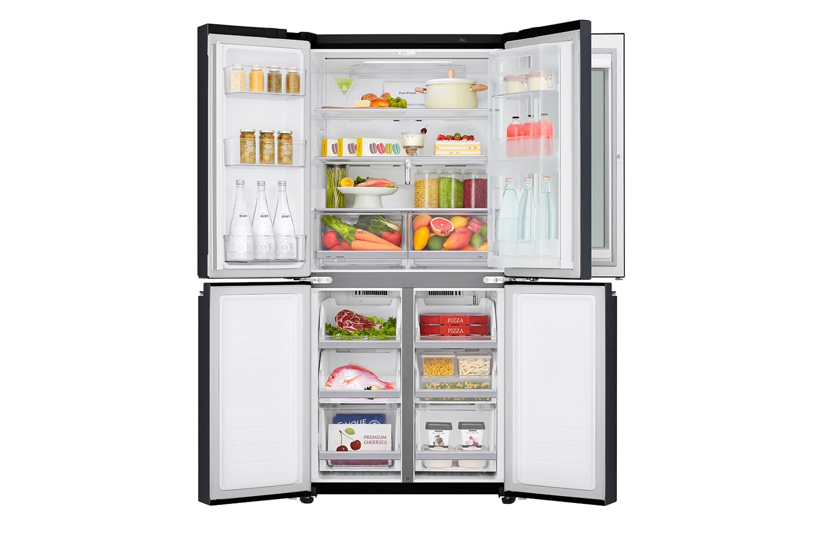 LG Frigorifero Smart Multidoor InstaView™ 5 porte Classe energetica F Door-in-Door™, GMQ844MCKV