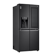 LG Frigorifero Multidoor Slim InstaView Door-in-Door | Classe F, 508L | Wi-Fi, Dispenser con allaccio, UVnano, No frost | Nero, GMX844MC6F
