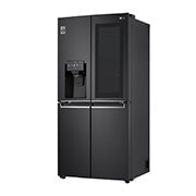 LG Frigorifero Multidoor Slim InstaView Door-in-Door | Classe F, 508L | Wi-Fi, Dispenser con allaccio, UVnano, No frost | Nero, GMX844MC6F