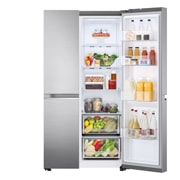 LG Frigorifero Side-by-Side | Classe E, 655L | Door & Linear Cooling, No frost, Compressore Lineare Inverter | Inox, GSBV70PZTE