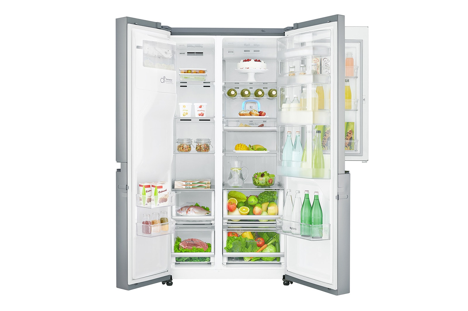 LG Frigorifero Side-By-Side Mega capacità Classe energetica F Door-in-Door™ Allaccio rete idrica, GSJ960PZBZ