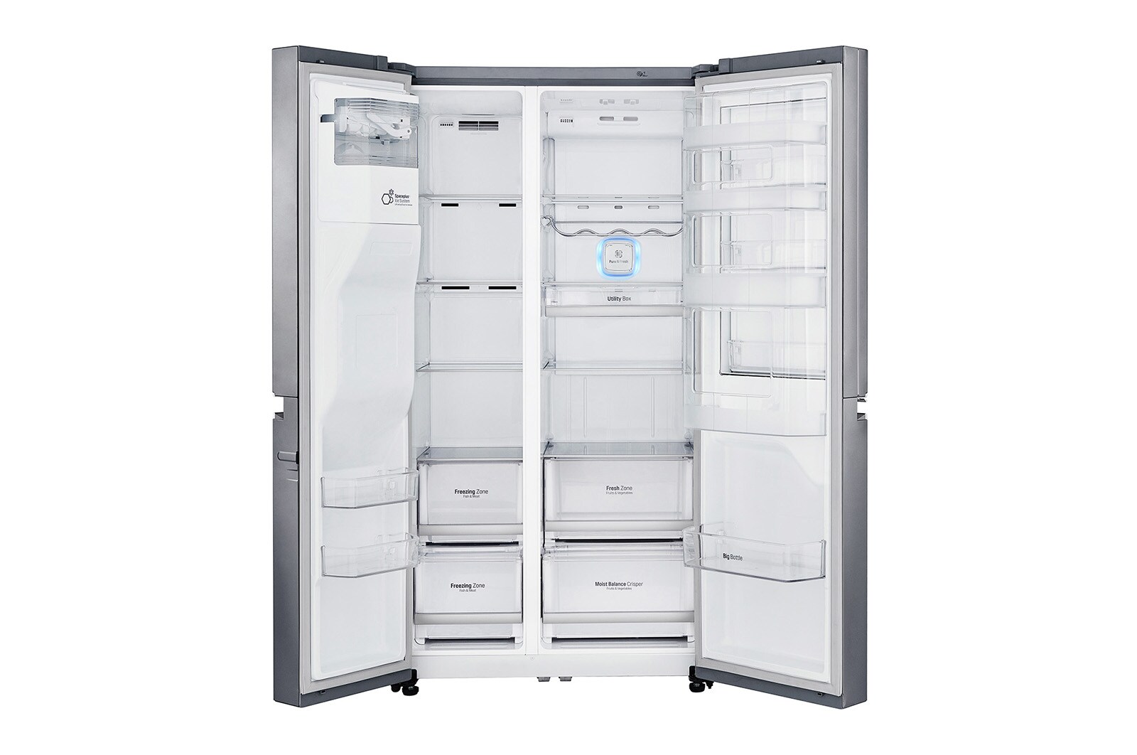 LG Frigorifero Side-By-Side Mega capacità Classe energetica F Door-in-Door™ Allaccio rete idrica, GSJ960PZBZ