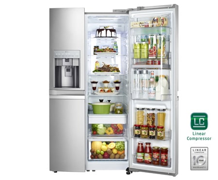 LG Frigorifero Side-By-Side Door in Door™ Total No Frost in  con Compressore Lineare Inverter garantito 10 anni., GSJ976NSBZ
