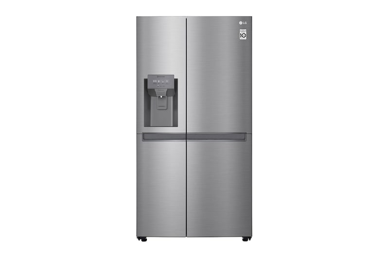 LG Frigorifero Side-by-Side | Classe F, 625L | No frost con Multi Air Flow, Dispenser senza allaccio, Lineare Inverter | Inox, GSL481PZXZ