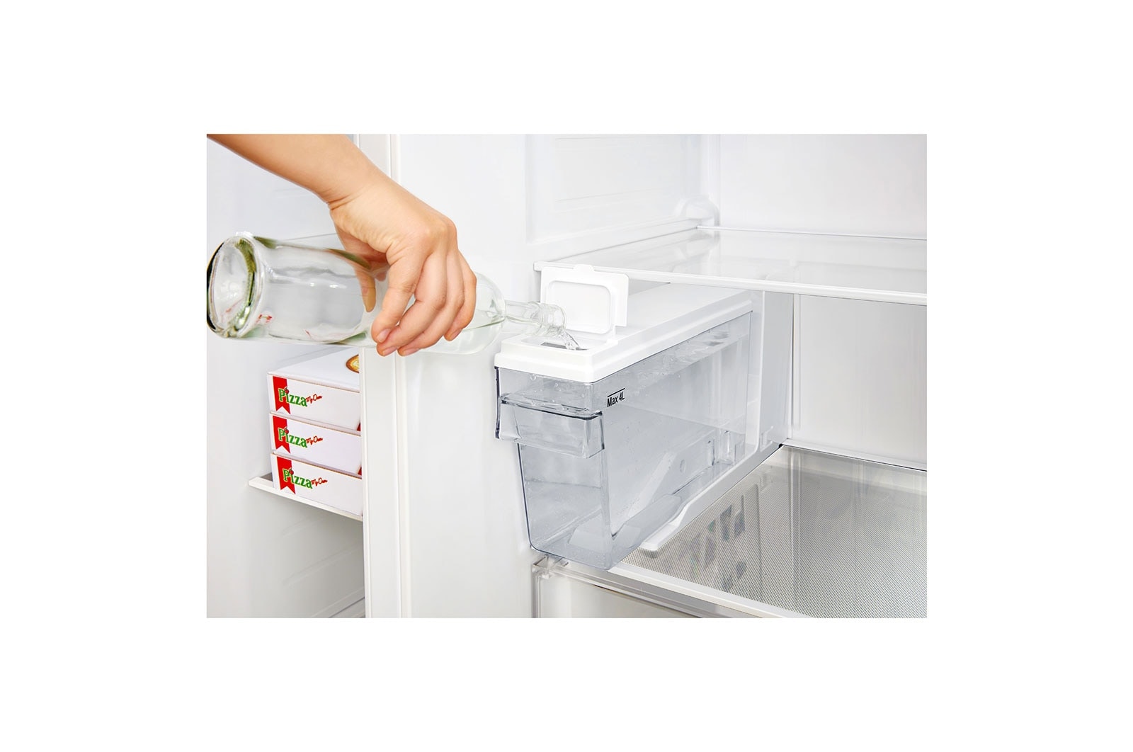 LG Frigorifero Side-by-Side | Classe F, 625L | No frost con Multi Air Flow, Dispenser senza allaccio, Lineare Inverter | Inox, GSL481PZXZ