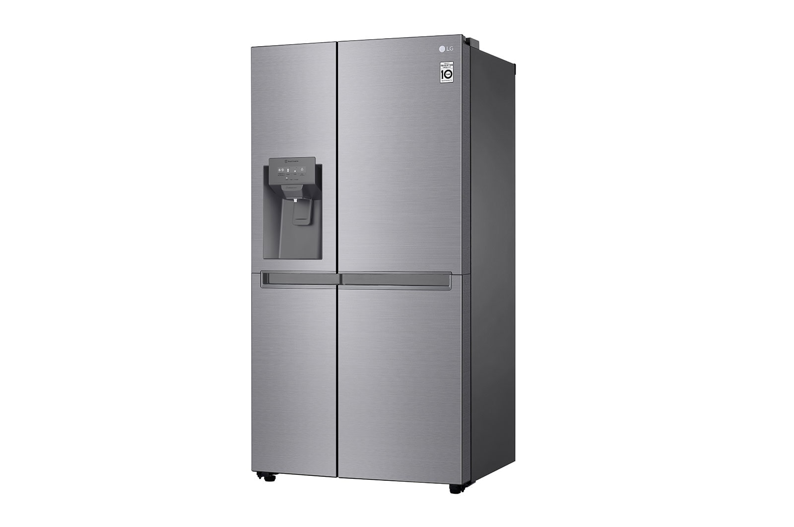 LG Frigorifero Side-by-Side | Classe F, 625L | No frost con Multi Air Flow, Dispenser senza allaccio, Lineare Inverter | Inox, GSL481PZXZ