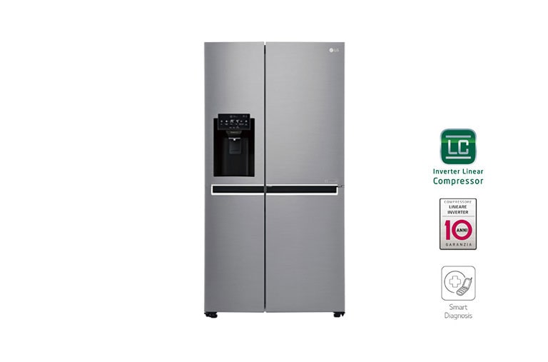 LG Frigorifero Side-By-Side Mega capacità Classe energetica F, GSL761PZUZ