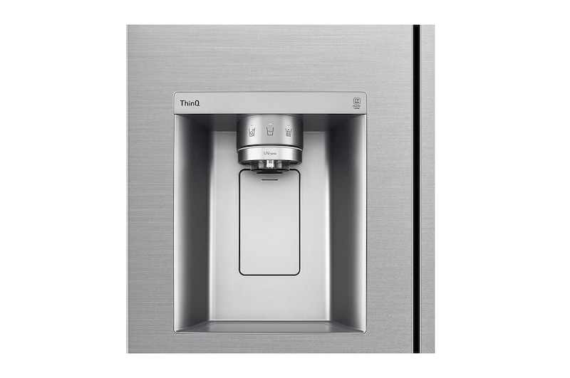 LG Frigorifero Side-by-Side | Classe D, 635L | Wi-Fi, Dispenser con allaccio, UVnano, No frost | Inox, GSLV90PZAD