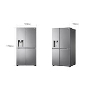 LG Frigorifero Side-by-Side | Classe D, 635L | Wi-Fi, Dispenser con allaccio, UVnano, No frost | Inox, GSLV90PZAD