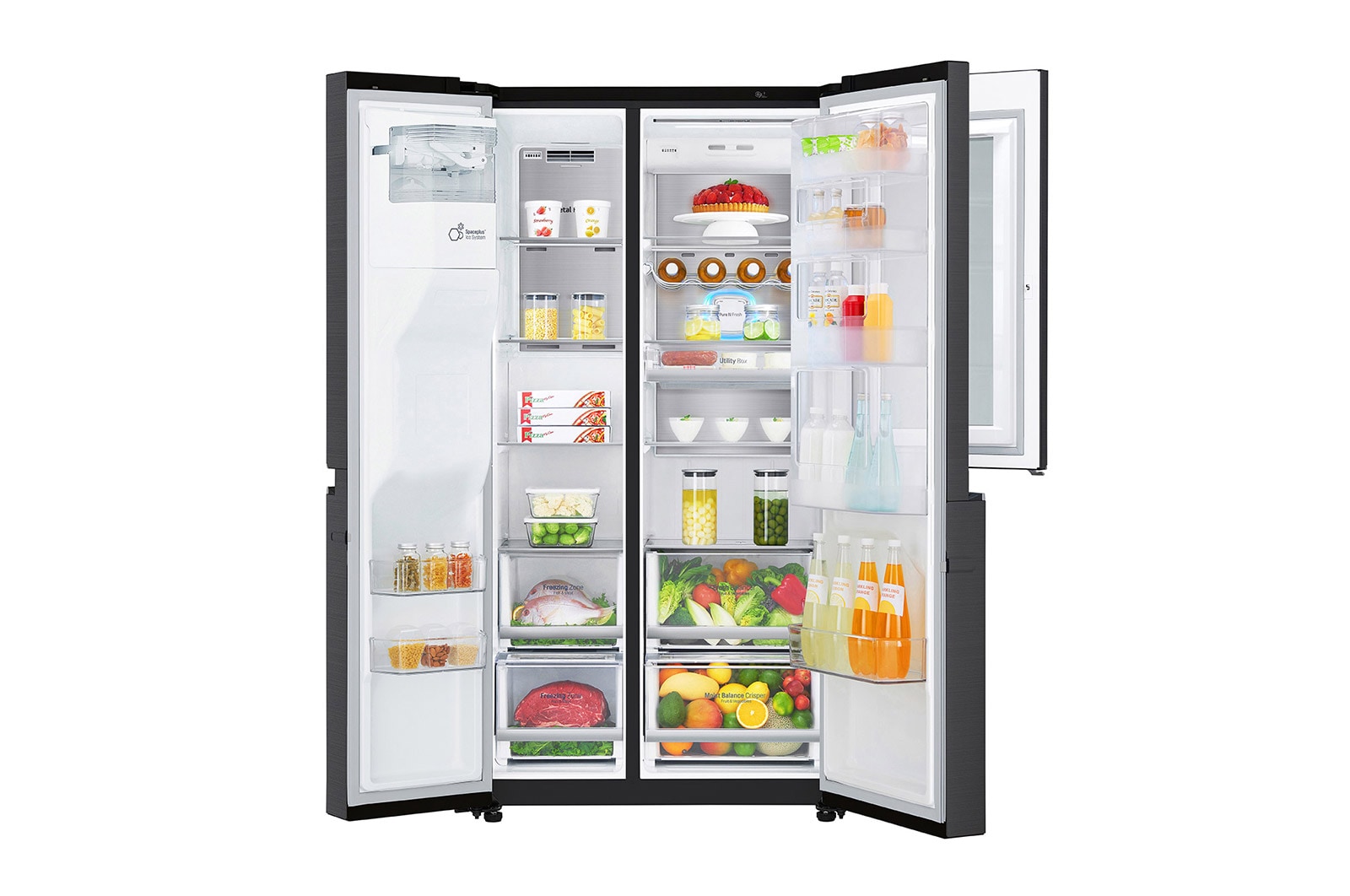 LG Frigorifero Side by side InstaView™ Door-in-Door™ Classe energetica F Display esterno Metal Fresh , GSX960MCCZ