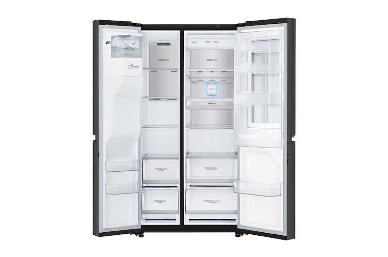 LG Frigorifero Side by side InstaView™ Door-in-Door™ Classe energetica F Display esterno Metal Fresh , GSX960MCCZ