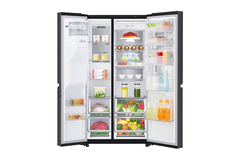 LG Frigorifero Side by side InstaView™ Door-in-Door™ Classe energetica F Display esterno Metal Fresh , GSX960MCCZ