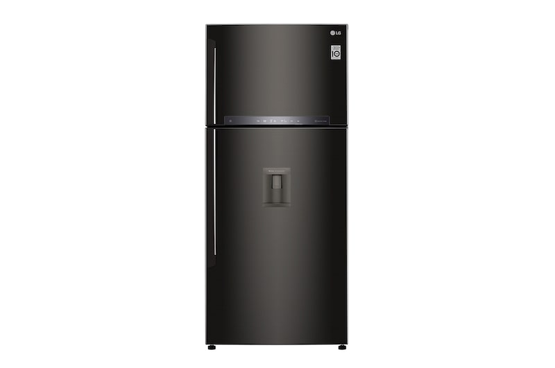 LG Frigorifero doppia porta | Classe E, 509L | Wi-Fi, Dispenser senza allaccio, Door & Linear Cooling, Gestione umidità | Nero, GTF744BLPZD