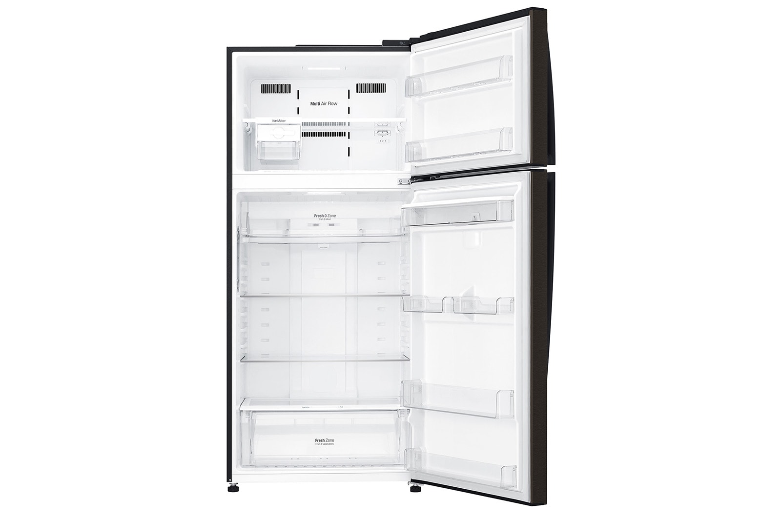 LG Frigorifero doppia porta | Classe E, 509L | Wi-Fi, Dispenser senza allaccio, Door & Linear Cooling, Gestione umidità | Nero, GTF744BLPZD