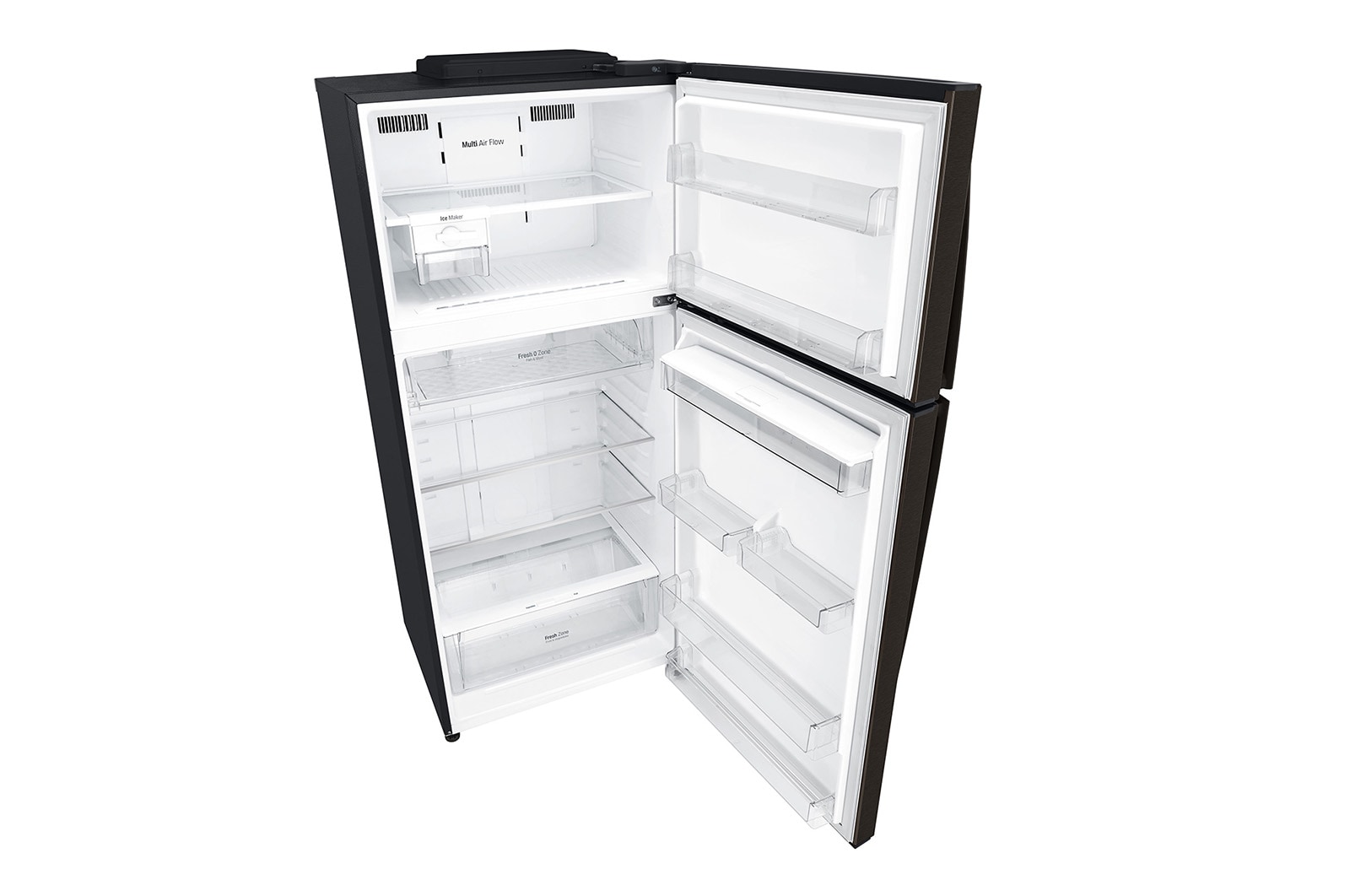 LG Frigorifero doppia porta | Classe E, 509L | Wi-Fi, Dispenser senza allaccio, Door & Linear Cooling, Gestione umidità | Nero, GTF744BLPZD