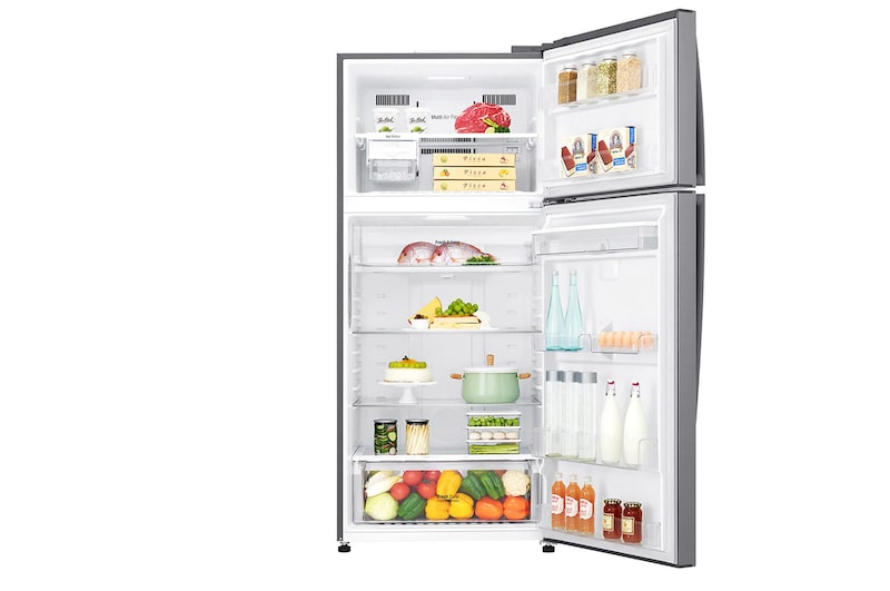 LG Frigorifero doppia porta | Classe E, 592L | Wi-Fi, Door & Linear Cooling, Gestione umidità, Dispenser acqua, No frost | Inox, GTF916PZPYD