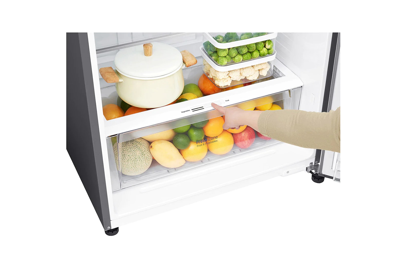 LG Frigorifero doppia porta | Classe E, 592L | Wi-Fi, Door & Linear Cooling, Gestione umidità, Dispenser acqua, No frost | Inox, GTF916PZPYD