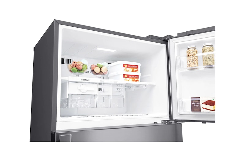 LG Frigorifero doppia porta | Classe E, 592L | Wi-Fi, Door & Linear Cooling, Gestione umidità, Dispenser acqua, No frost | Inox, GTF916PZPYD