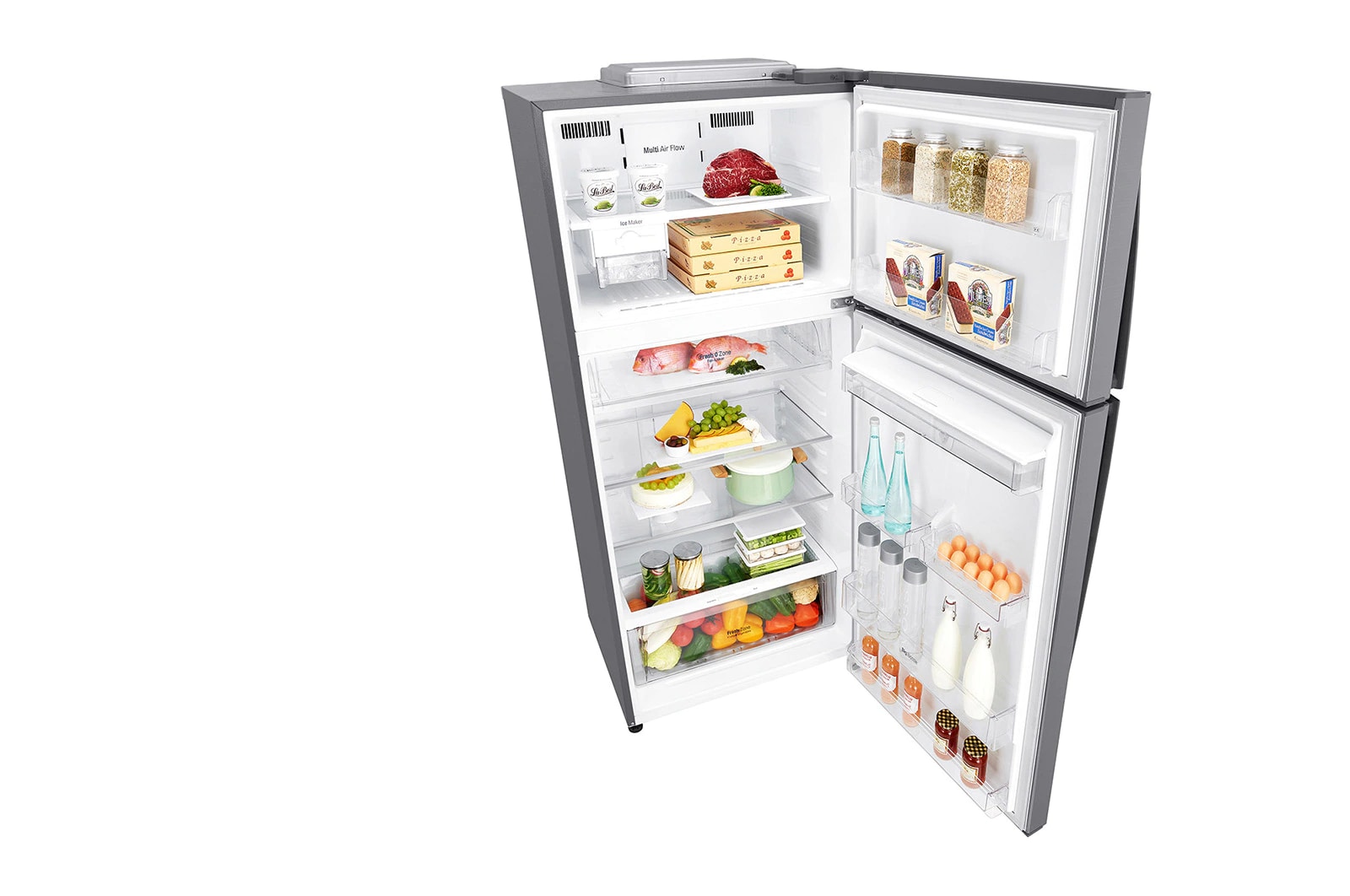 LG Frigorifero doppia porta | Classe E, 592L | Wi-Fi, Door & Linear Cooling, Gestione umidità, Dispenser acqua, No frost | Inox, GTF916PZPYD